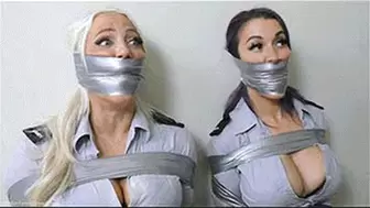 Kat, Roxxi & Imogen in: Entire Night Shift Security Gets Stuffed Away Gag-Packaged & Furiously Wriggling on Little Miss Supervisor's Watch! (WMV)