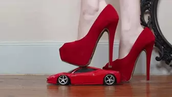 M - Destroying car and gingerbread house powerful heels