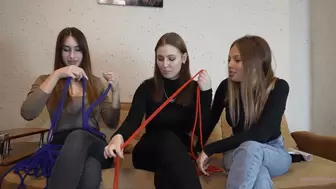 AURORA, PAMELA and SARAH - Fun with a stupid slave girl (4K)