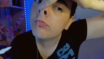 Sneezing fetish nose blowing compilation