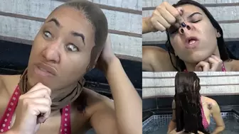 Cindys Face Gets Funny In Wet Nose Pinching Clip 02 HD