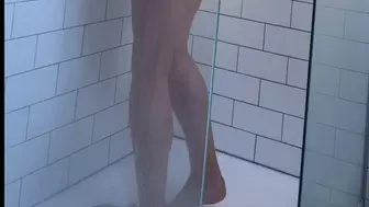 Spanking myself in the shower