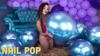 Nail Popping 16" Blue Balloons By Mari