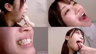 [Premium Edition]Ichika Kasagi - Showing inside cute girl's mouth, chewing gummy candys, sucking fingers, licking and sucking human doll, and chewing dried sardines mout-116-PREMIUM