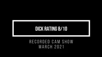 Recorded Cam Show: Dick Rating