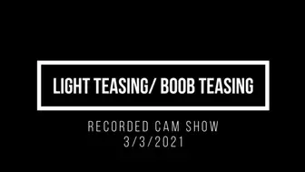 Recorded Cam Show: Light Teasing And Boob Tease