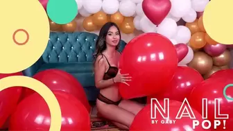 Gaby Red Balloons Nail Pop! - 4K
