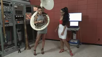 Jasper and Sahrye Try Out the Sousaphone (MP4 - 720p)
