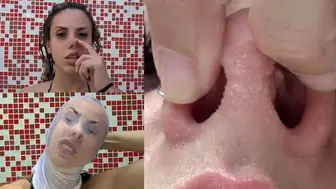 Khamy Plays With Her Nose N Face On Hot Tub Clip 02 HD