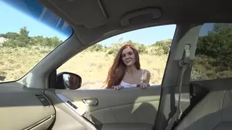 Hitchhiker fucked Pissed and eats cum