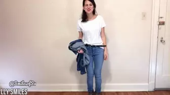 Hot Girl Next Door w Big Ass Modeling Skinny Jeans Fetish WMV