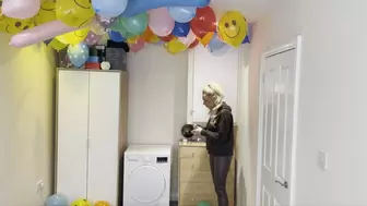 Helium balloon cigarette popping 4k