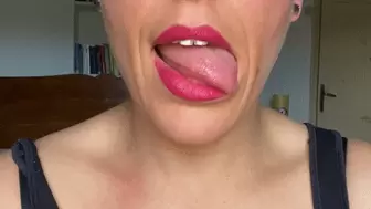 licking up all my lipstick