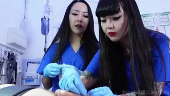 Take the Needles and Eat Your Cum for Nurses with Mistress Youko