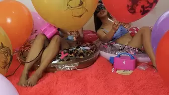 Camylle and Kate Blow Up And POP Your Anime Print Balloons