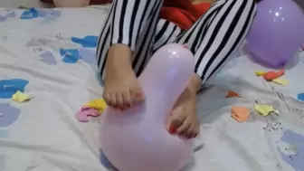 Sexy Freya Barefoot Pops All Your Balloons