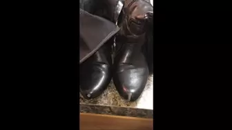 Hidden Camera Views as Deb Comes Home From Work Wearing Her Cum Filled Black High Heeled Damaged White Mountain Boots (11-19-2020) C4S
