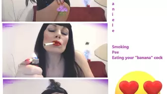 I smoke and eat your "banana" cock Mov