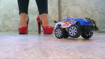 When the toy car flattens out under my heels HD version