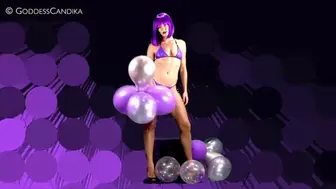 Goddess’ Birthday Balloons - Purple Popping