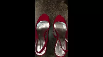 Debbie Sightsees Newport Water Front Wearing Sexy Red Dress & Red Stiletto Spiked Heel Style & Co Sandals & Fucks Hubby In Them After a Night of Drinking 5 C4Sa