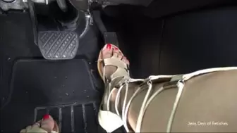 Driving in my gladiator sandals_