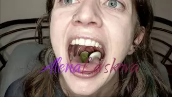 VORE swallowing gummy frogs whole 2