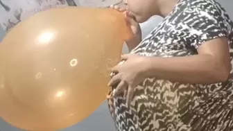 Juu's Blow To Pop With Balloon BOOBS, Belly Riding A GL Airship