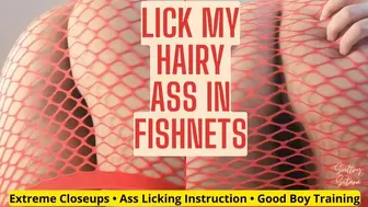 Lick My Hairy Ass in Fishnets HD
