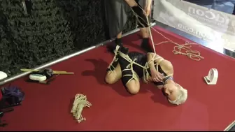 1 on 1 Bondage Escape Challenge from BoundCon on Tour in Munich - The one and only Real Escape Challenge - Lena King - Full Clip wmv