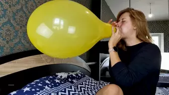 popping latex bubbles with your mouth