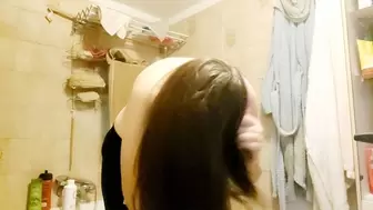 Dry my long hair at maximum power super fetish video