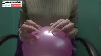 Popping balloons with long sharp nails