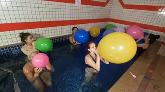 THE BALLOON PARTY 5 GIRLS IN THE POOL - NEW KC 2022 - CLIP 2 IN FULL HD