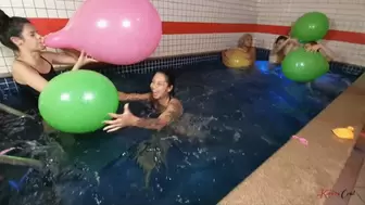 THE BALLOON PARTY 5 GIRLS IN THE POOL - NEW KC 2022 - CLIP 4 IN FULL HD