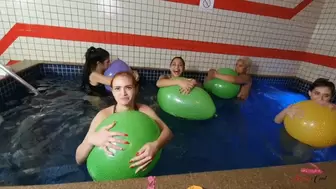 THE BALLOON PARTY 5 GIRLS IN THE POOL - NEW KC 2022 - CLIP 5 IN FULL HD