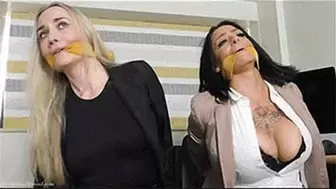 Kat & Arabella in: Wannabe Record Mogul Babes Stuck Up BigTime, Ultra-Gagged & inescapably Secured! (Soaked Cleave Edition) (WMV)