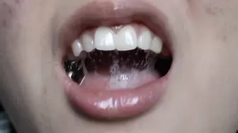 Aurora's Teeth Play With Saliva