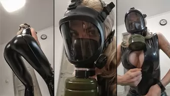 Mistress Katya in gas mask POV