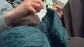 Aurora Crochets With Her Hands