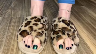 Fuzzy Slippers Tease