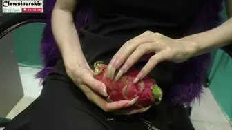 Nails testing dragon fruit