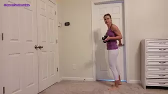 Milf Topless Thong Triceps workout