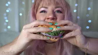 Bonni Good Messy Eats a Hamburger 4k