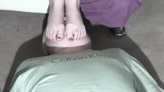 Close Up Feet On Face