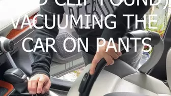 OLD CLIP FOUND, KG VACUUMING CAR ON PANTS (vertical format)