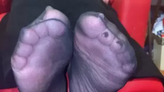 Smelly Nylon Soles and Toe Wiggle Up Close