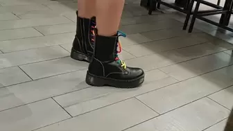 Sexy Black Combat Boots