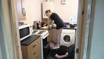 Trampling Him In Converse Whilst Doing The Cheese Topping For The Lasagne (4K)