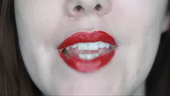 Tongue Action with Red Lips